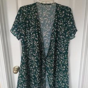 Green Tie Up Coverup/Cardigan